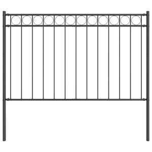 vidaXL &Eacute;l&eacute;ment de cl&ocirc;ture Gris 170 x 130 cm Acier