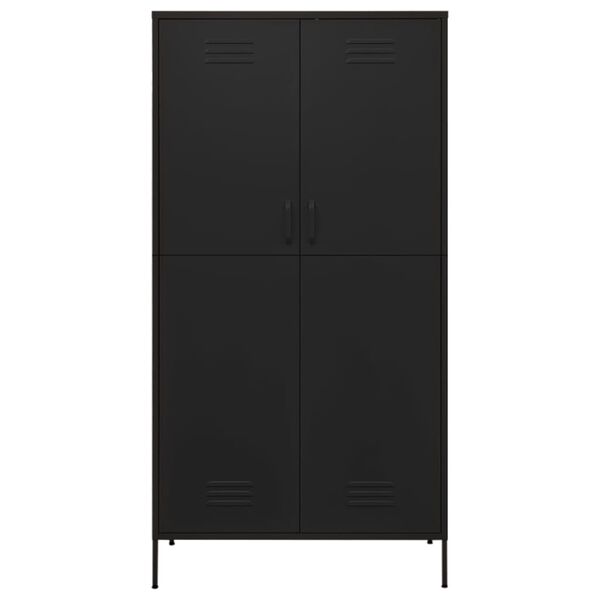 vidaXL Garde-robe Noir 90x50x180 cm Acier
