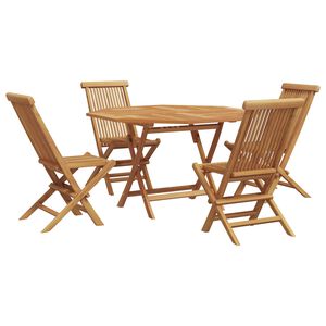 vidaXL Ensemble de salle &agrave; manger pour jardin 5 pcs Marron