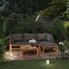 vidaXL Salon de jardin 5 pcs avec coussin Bois d'acacia solide