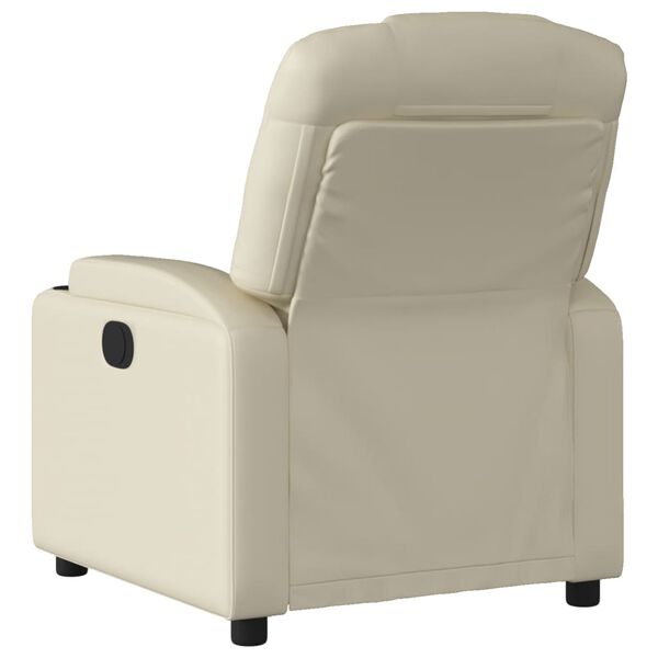 vidaXL Fauteuil inclinable en similicuir crème