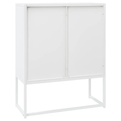 vidaXL Buffet haut Blanc 80x35x100 cm Acier