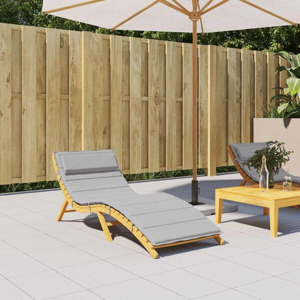 vidaXL Coussin de chaise longue gris 180x60x4 cm tissu oxford