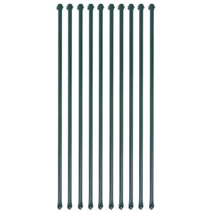 vidaXL Poteau de jardin 10 pcs 1 m Métal Vert