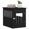 vidaXL Meuble de cage pour chiens noir 55x75x65 cm bois d'ing&eacute;nierie