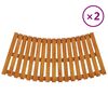vidaXL Marches de spa 2 pcs bois massif d'acacia