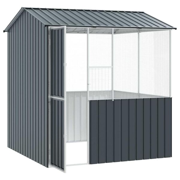 vidaXL Cage pour oiseaux Anthracite 215 x 209 x 230 cm Acier galvanisé