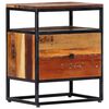 vidaXL Table de chevet 40 x 30 x 50 cm Bois de récupération et acier