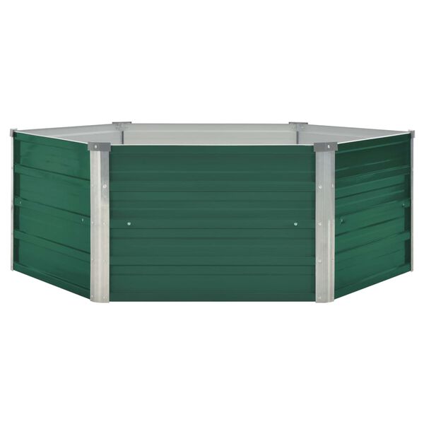 vidaXL Jardini&egrave;re 129 x 129 x 46 cm cm Acier galvanis&eacute; Vert