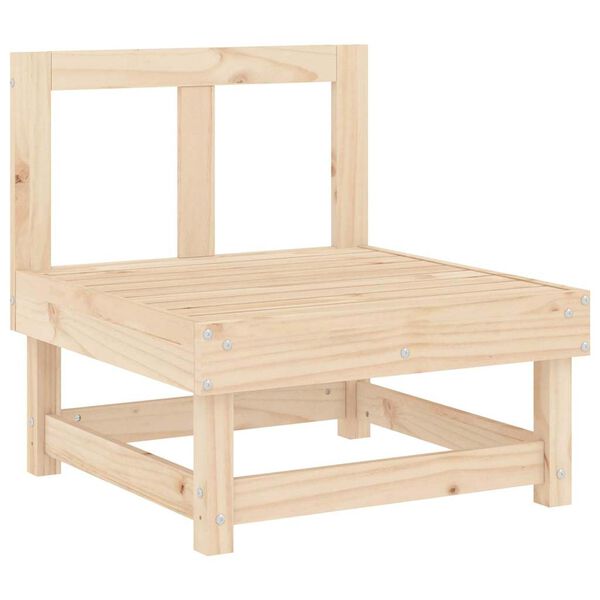 vidaXL Canap&eacute; central avec coussins bois de pin massif