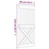 vidaXL Porte coulissante et kit de quincaillerie 90x210 cm pin massif