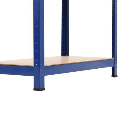 vidaXL Étagères de rangement 2 pcs Bleu 80x40x160 cm Acier et MDF