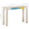 vidaXL Table console Blanc 115x35x77 cm Bois de manguier brut