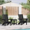 vidaXL Mobilier de jardin lounge 2 pcs Noir 74.5 x 80.5 x 90cm