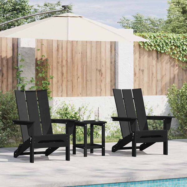 vidaXL Mobilier de jardin lounge 2 pcs Noir 74.5 x 80.5 x 90cm