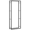 vidaXL &Eacute;tag&egrave;re &agrave; bois de chauffage Noir mat 80 x 28 x 222 cm Acier