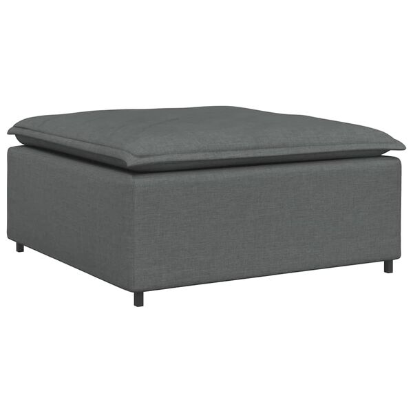 vidaXL Module de repose-pieds pour canapé modulaire Gris foncé 100 x 100 x 48 cm