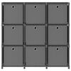 vidaXL &Eacute;tag&egrave;re &agrave; 9 cubes avec bo&icirc;tes Gris 103x30x107,5 cm Tissu
