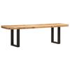 vidaXL Banc 160 cm Bois de manguier brut massif et acier