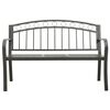 vidaXL Banc de jardin avec une table 125 cm acier gris