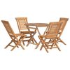 vidaXL Ensemble &agrave; manger de jardin 5 pcs Bois de teck massif