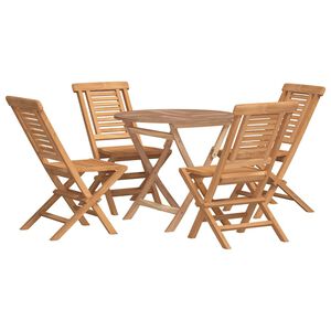 vidaXL Ensemble &agrave; manger de jardin 5 pcs Bois de teck massif