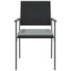 vidaXL Chaises de jardin et coussins lot de 4 noir 54x62,5x89 cm rotin