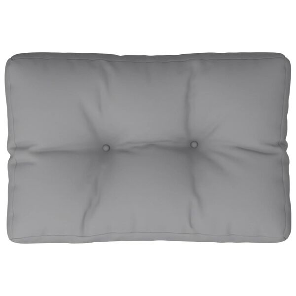 vidaXL Coussin de palette gris 60x40x12 cm tissu