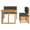 vidaXL Ensemble bistro de jardin 3 pcs Marron Bois d'Acacia Massif