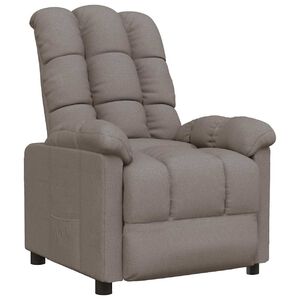 vidaXL Fauteuil inclinable Taupe Tissu