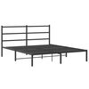 vidaXL Cadre de lit métal sans matelas avec tête de lit noir 150x200cm