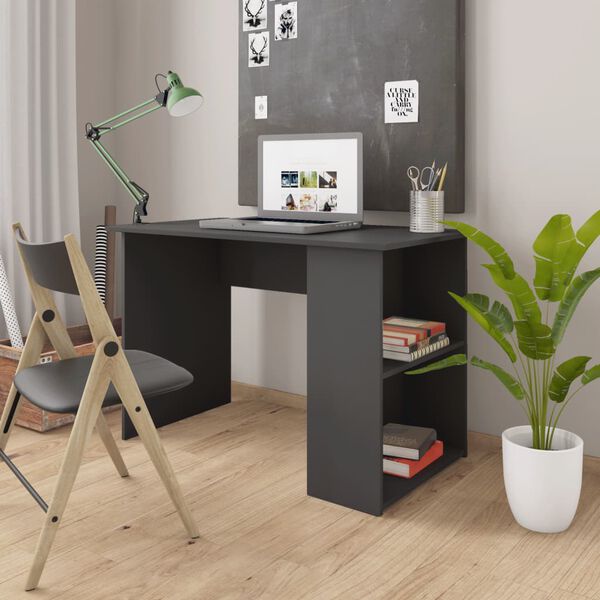 vidaXL Bureau Gris 110x60x73 cm Aggloméré