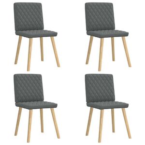 vidaXL Chaises &agrave; manger lot de 4 gris fonc&eacute; tissu