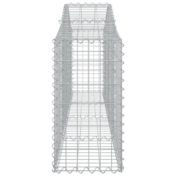 vidaXL Panier de gabions arqu&eacute; 200x30x60/80 cm Fer galvanis&eacute;