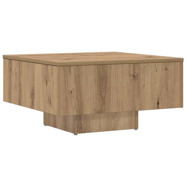 vidaXL Table basse chêne artisanal 60x60x31,5 cm bois d'ingénierie