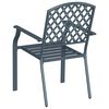 vidaXL Chaise de jardin 2 pcs Anthracite 56 x 65 x 89 cm Acier