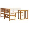 vidaXL Ensemble de banc de jardin 4 pcs Marron Bois d'Acacia Massif