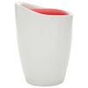 vidaXL Tabouret de rangement Blanc et rouge Similicuir