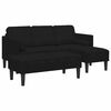 vidaXL Ensemble de Canapés 2 pcs Noir 173 x 131 x 67 cm Velours