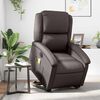 vidaXL Fauteuil de massage inclinable électrique marron foncé