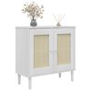 vidaXL Buffet SENJA aspect rotin blanc 80x35x80 cm bois massif de pin