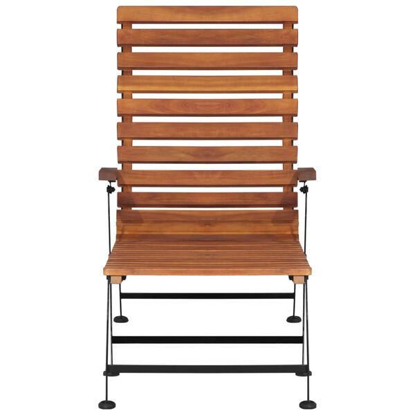 vidaXL Chaise longue d'ext&eacute;rieur bois massif d'acacia