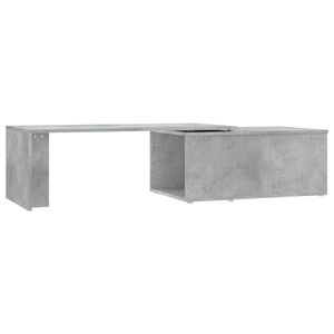 vidaXL Table basse gris b&eacute;ton 150x50x35 cm bois d'ing&eacute;nierie