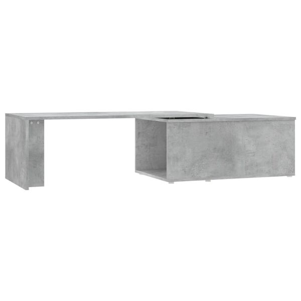 vidaXL Table basse gris b&eacute;ton 150x50x35 cm bois d'ing&eacute;nierie