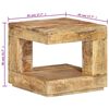 vidaXL Table basse 45x45x40 cm Bois de manguier massif