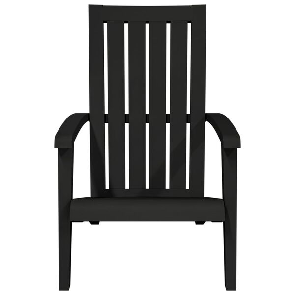 vidaXL Chaise de jardin Adirondack noir polypropylène
