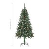 vidaXL Arbre de No&euml;l artificiel pr&eacute;-&eacute;clair&eacute;/boules pommes de pin 150cm