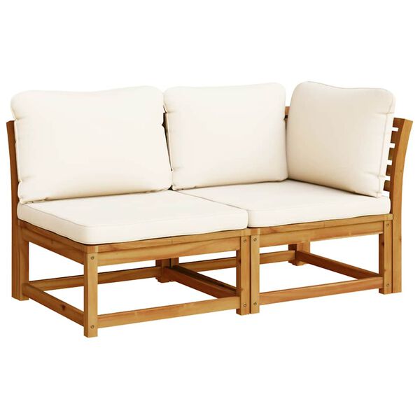 vidaXL Salon de jardin avec coussins 9 pcs bois massif d'acacia