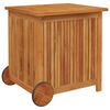 vidaXL Bo&icirc;te de rangement de jardin avec roues 60x50x58 cm Bois acacia