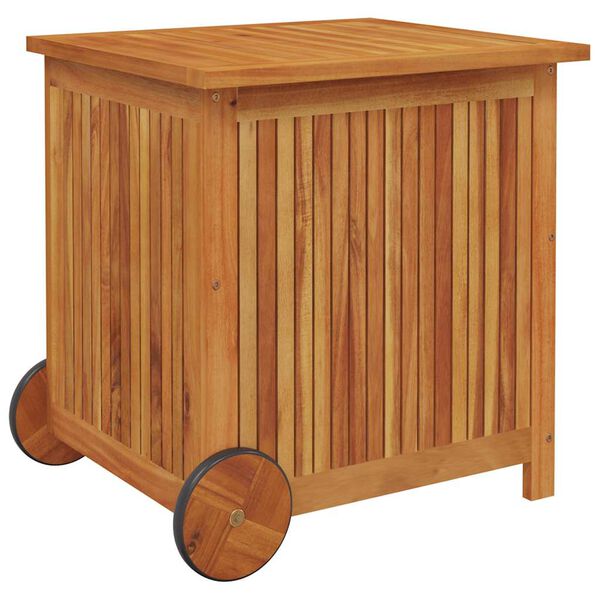 vidaXL Bo&icirc;te de rangement de jardin avec roues 60x50x58 cm Bois acacia